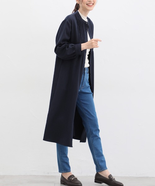 Honeys（ハニーズ）の「ピンタックシャツワンピース（シャツワンピース・レディース・ミント/ベージュ/ネイビー/モカ/スミクロ・L/S/M）」の8枚目の写真