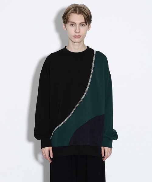 tk.TAKEO KIKUCHI(ティーケータケオキクチ)の「◆カーブスイッチステッチカットソー(Tシャツ/カットソー・メンズ・ダークグリーン系4/ホワイト系5/ブルー系4・01/02/03)」の5枚目の写真