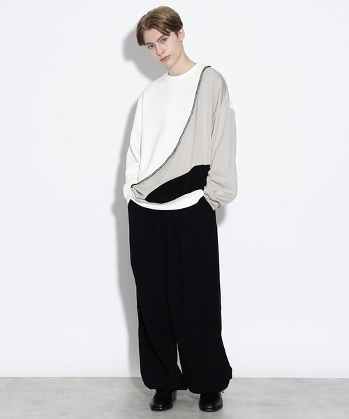 tk.TAKEO KIKUCHI(ティーケータケオキクチ)の「◆カーブスイッチステッチカットソー(Tシャツ/カットソー・メンズ・ダークグリーン系4/ホワイト系5/ブルー系4・01/02/03)」の13枚目の写真