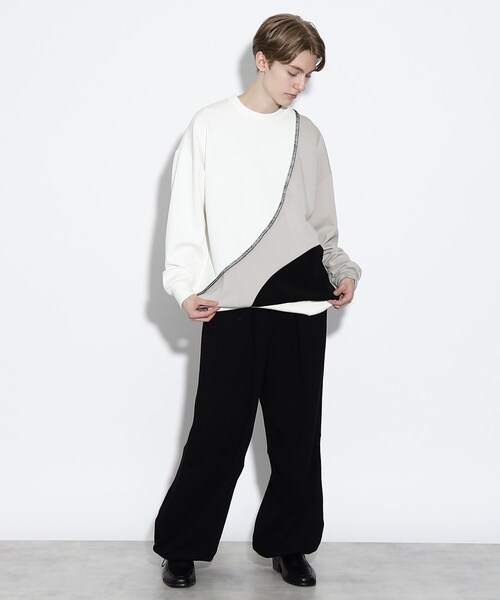 tk.TAKEO KIKUCHI(ティーケータケオキクチ)の「◆カーブスイッチステッチカットソー(Tシャツ/カットソー・メンズ・ダークグリーン系4/ホワイト系5/ブルー系4・01/02/03)」の14枚目の写真