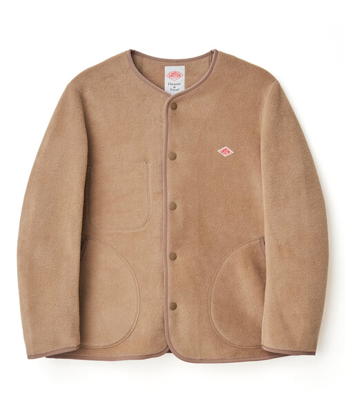 DANTON（ダントン）の「WOMEN'S FLEECE COLLARLESS JACKET（ノーカラージャケット・レディース・ダークグリーン/グレー/ベージュ/クリーム/ブルー/チャコール/ブラック・34/36/38）」の8枚目の写真