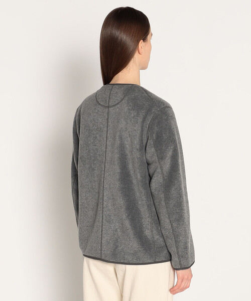 DANTON（ダントン）の「WOMEN'S FLEECE COLLARLESS JACKET（ノーカラージャケット・レディース・ダークグリーン/グレー/ベージュ/クリーム/ブルー/チャコール/ブラック・34/36/38）」の12枚目の写真