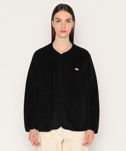 DANTON（ダントン）の「WOMEN'S FLEECE COLLARLESS JACKET（ノーカラージャケット・レディース・ダークグリーン/グレー/ベージュ/クリーム/ブルー/チャコール/ブラック・34/36/38）」の20枚目の写真