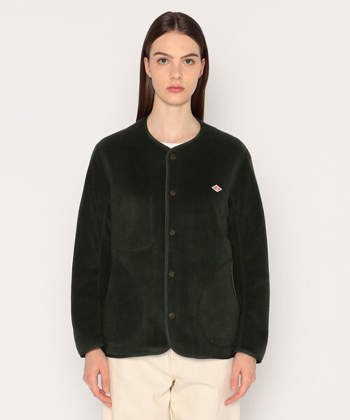 DANTON（ダントン）の「WOMEN'S FLEECE COLLARLESS JACKET（ノーカラージャケット・レディース・ダークグリーン/グレー/ベージュ/クリーム/ブルー/チャコール/ブラック・34/36/38）」の21枚目の写真
