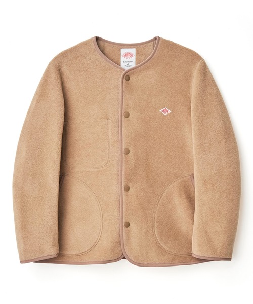 DANTON（ダントン）の「WOMEN'S FLEECE COLLARLESS JACKET（ノーカラージャケット・レディース・ダークグリーン/グレー/ベージュ/クリーム/ブルー/チャコール/ブラック・34/36/38）」の5枚目の写真