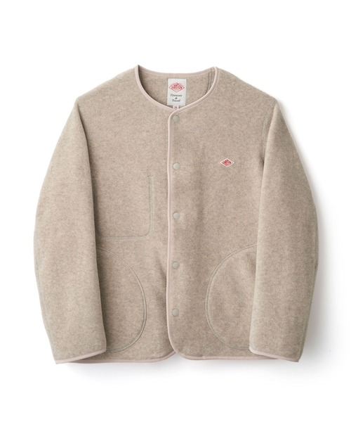 DANTON（ダントン）の「WOMEN'S FLEECE COLLARLESS JACKET（ノーカラージャケット・レディース・ダークグリーン/グレー/ベージュ/クリーム/ブルー/チャコール/ブラック・34/36/38）」の6枚目の写真