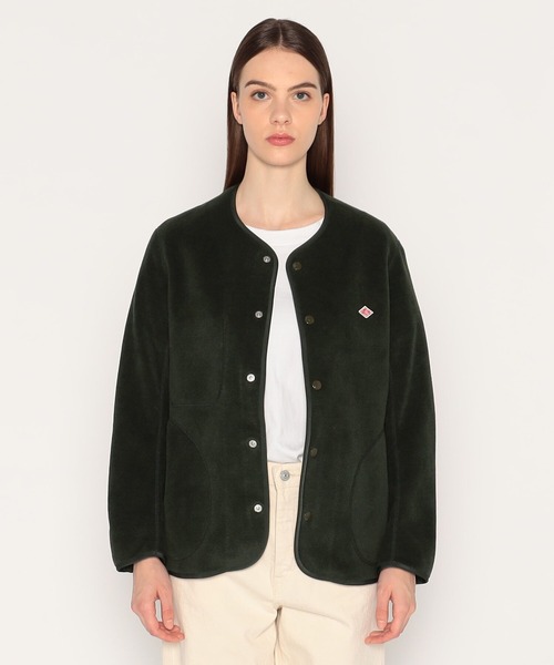 DANTON（ダントン）の「WOMEN'S FLEECE COLLARLESS JACKET（ノーカラージャケット・レディース・ダークグリーン/グレー/ベージュ/クリーム/ブルー/チャコール/ブラック・34/36/38）」の22枚目の写真