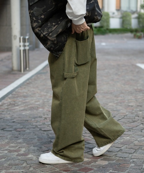 刺繍入りウォッシュペインターワイドパンツ（その他パンツ