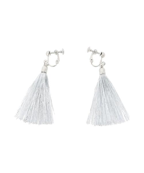 Te chichi（テチチ）の「ラメフリンジイヤリング（ピアス（両耳用）・レディース・シルバー/ゴールド・F）」の5枚目の写真