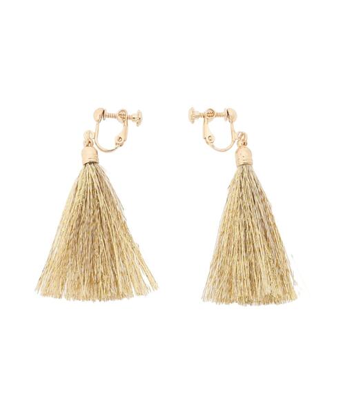 Te chichi（テチチ）の「ラメフリンジイヤリング（ピアス（両耳用）・レディース・シルバー/ゴールド・F）」の6枚目の写真