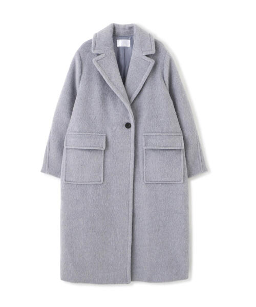 N.(N. Natural Beauty Basic)(エヌエヌナチュラルビューティーベーシック)の「◆シャギーロングコート(チェスターコート・レディース・グレー/ベージュ・MEDIUM)」の3枚目の写真