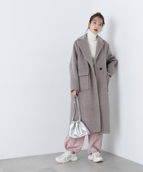 N.(N. Natural Beauty Basic)(エヌエヌナチュラルビューティーベーシック)の「◆シャギーロングコート(チェスターコート・レディース・グレー/ベージュ・MEDIUM)」の20枚目の写真