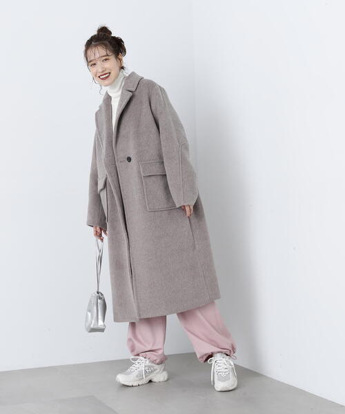 N.(N. Natural Beauty Basic)(エヌエヌナチュラルビューティーベーシック)の「◆シャギーロングコート(チェスターコート・レディース・グレー/ベージュ・MEDIUM)」の22枚目の写真