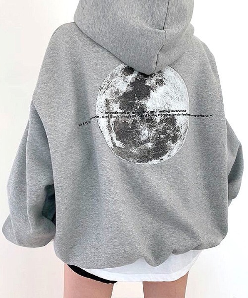 セール】フルムーンロゴプリントルーズパーカー（パーカー）｜SHEENA