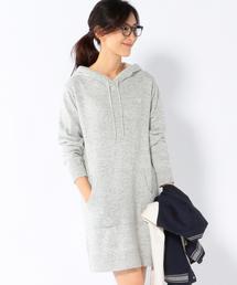 coen | カラーネップフーデットニットワンピース(ワンピース)