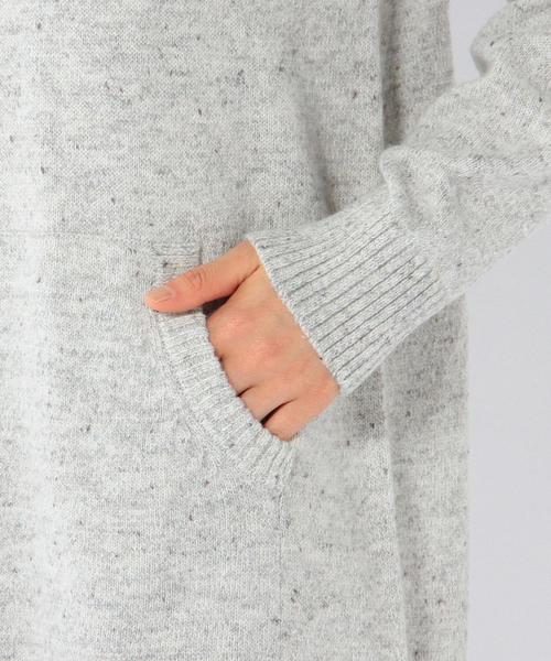 coen(コーエン)の「カラーネップフーデットニットワンピース(ワンピース・レディース・ライトグレー/ネイビー/レッド/ダークグレー/ターコイズブルー・LARGE/MEDIUM)」の11枚目の写真