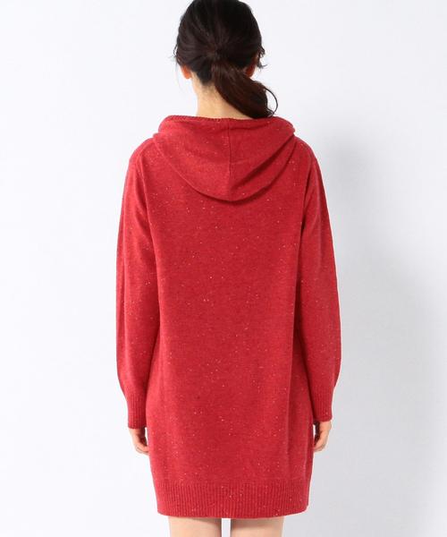 coen(コーエン)の「カラーネップフーデットニットワンピース(ワンピース・レディース・ライトグレー/ネイビー/レッド/ダークグレー/ターコイズブルー・LARGE/MEDIUM)」の20枚目の写真