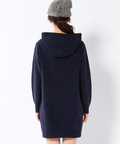 coen(コーエン)の「カラーネップフーデットニットワンピース(ワンピース・レディース・ライトグレー/ネイビー/レッド/ダークグレー/ターコイズブルー・LARGE/MEDIUM)」の13枚目の写真