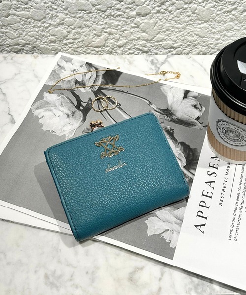 dazzlin(ダズリン)の「dazzlin/ダズリン スクエアロゴ がま口ウォレット(財布・レディース・ブラック/グリーン/ベージュ/ローズ/ボルドー/ブラウン/ベージュ系その他/ブルーグレー/アイボリー・FREE)」の7枚目の写真