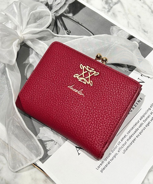 dazzlin(ダズリン)の「dazzlin/ダズリン スクエアロゴ がま口ウォレット(財布・レディース・ブラック/グリーン/ベージュ/ローズ/ボルドー/ブラウン/ベージュ系その他/ブルーグレー/アイボリー・FREE)」の8枚目の写真