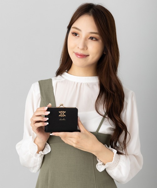 dazzlin(ダズリン)の「dazzlin/ダズリン スクエアロゴ がま口ウォレット(財布・レディース・ブラック/グリーン/ベージュ/ローズ/ボルドー/ブラウン/ベージュ系その他/ブルーグレー/アイボリー・FREE)」の19枚目の写真