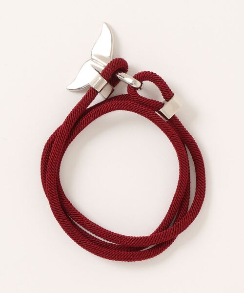 Fun & Daily(ファンアンドデイリー)の「F&D : ドルフィンテールコードブレスレット(ブレスレット・メンズ・ブラック/グリーン/レッド/ワインレッド・FREE)」の4枚目の写真