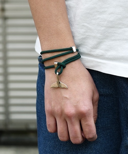 Fun & Daily(ファンアンドデイリー)の「F&D : ドルフィンテールコードブレスレット(ブレスレット・メンズ・ブラック/グリーン/レッド/ワインレッド・FREE)」の5枚目の写真