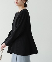 ペアスキンベロアバックフレアトップス