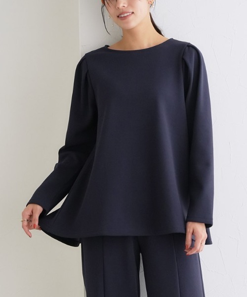 Pierrot(ピエロ)の「ペアスキンベロアバックフレアトップス(Tシャツ/カットソー・レディース・ブラック/ネイビー/ベージュ系その他/アイボリー・L/M)」の16枚目の写真
