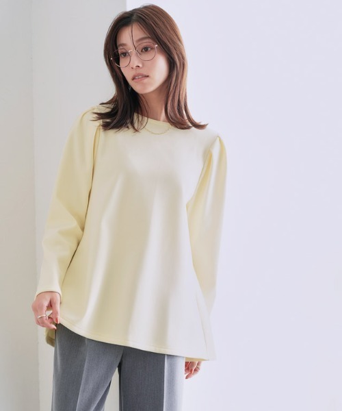 Pierrot(ピエロ)の「ペアスキンベロアバックフレアトップス(Tシャツ/カットソー・レディース・ブラック/ネイビー/ベージュ系その他/アイボリー・L/M)」の20枚目の写真