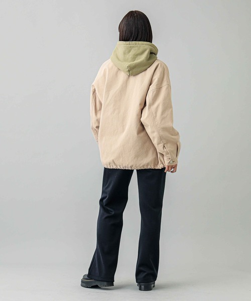 X-girl（エックスガール）の「CHEMICAL SYMBOL LOGO EMBROIDERY SWEAT HOODIE（パーカー・レディース・ブラック/アッシュ/オリーブ・XL/L/S/M）」の12枚目の写真