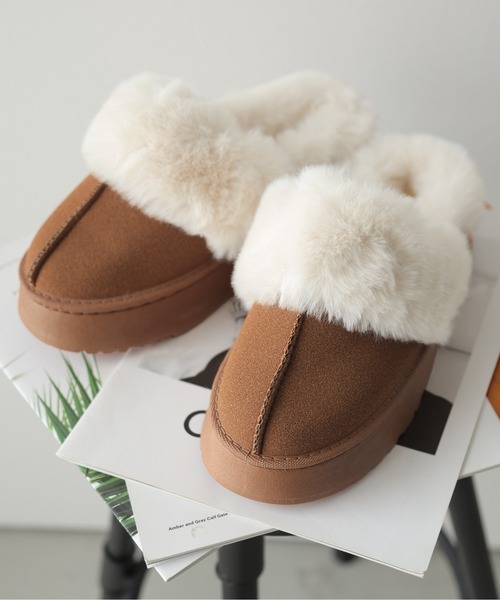 AMELY（エミリー）の「エコファームートンサンダル（サンダル・レディース・カーキ/ブラウン/ブラック・38/40/35/37/36/39）」の5枚目の写真