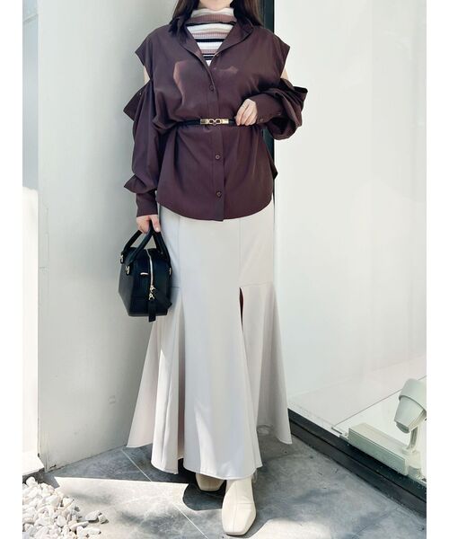 MERCURYDUO（マーキュリーデュオ）の「ビット付細ベルト（ベルト・レディース・ブラック/アイボリー/ゴールド系その他4/ゴールド系その他・FREE）」の5枚目の写真