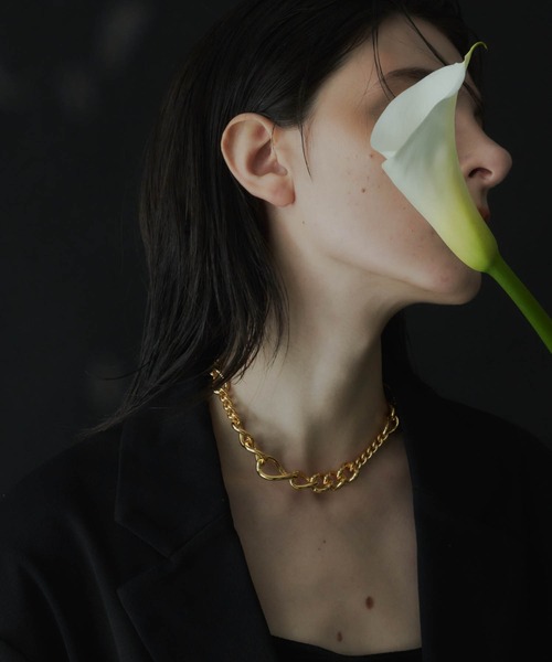 loni（ロニ）の「【金属アレルギー対応】Rhips random chain choker/リプスランダムチェーンチョーカー（チョーカー・レディース・シルバー/ゴールド・FREE）」の10枚目の写真