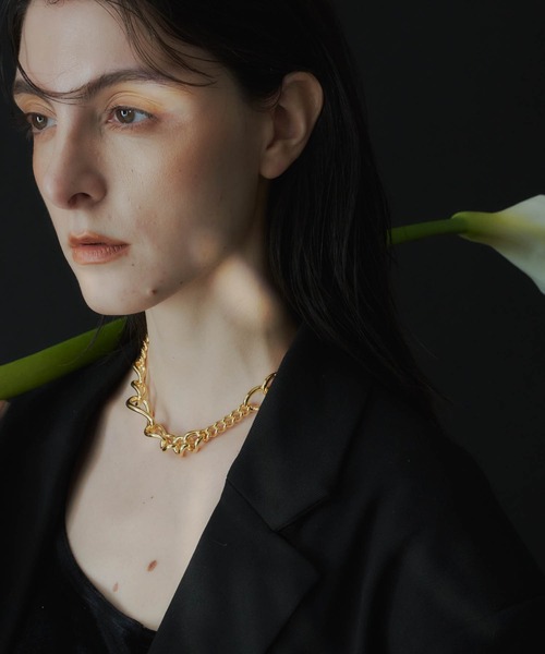 loni（ロニ）の「【金属アレルギー対応】Rhips random chain choker/リプスランダムチェーンチョーカー（チョーカー・レディース・シルバー/ゴールド・FREE）」の13枚目の写真