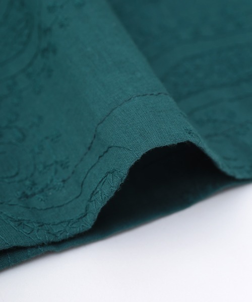 チチカカ(チチカカ)の「Rico ペイズリー総柄刺繍ワンピース(シャツワンピース・レディース・チャコールグレー/グリーン/ホワイト・FREE)」の20枚目の写真