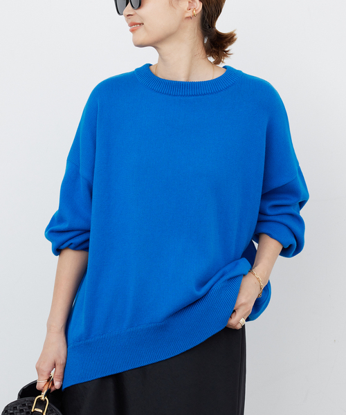 新品【Deuxieme Classe】ベーシック ニット　ネイビー ベーシック ニット（ニット／セーター）｜Deuxieme Classe