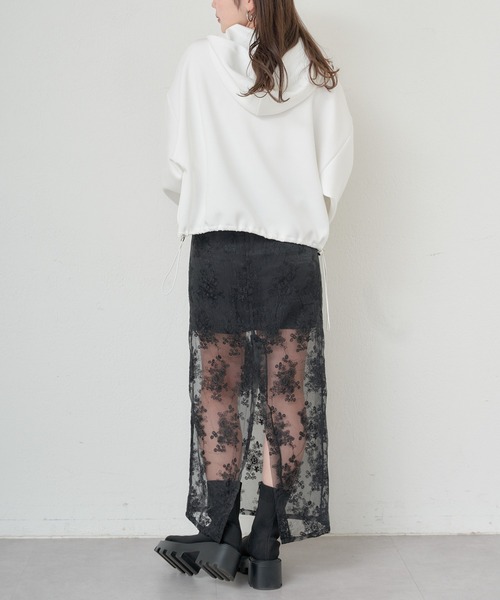 Chico（チコ）の「【2024SS】シアーフラワータイトロングスカート（スカート・レディース・ブラック/ホワイト/ライトグレー・FREE）」の14枚目の写真