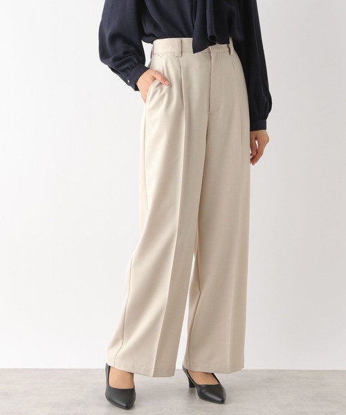 LEPSIM（レプシィム）の「【入卒式／セレモニー】タックストレートワイドパンツ　994026（スラックス・レディース・ダークネイビー/グレイッシュベージュ/ライトグリーン・MEDIUM/LARGE）」の8枚目の写真