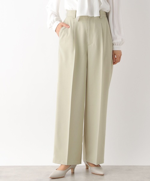 LEPSIM（レプシィム）の「【入卒式／セレモニー】タックストレートワイドパンツ　994026（スラックス・レディース・ダークネイビー/グレイッシュベージュ/ライトグリーン・MEDIUM/LARGE）」の11枚目の写真