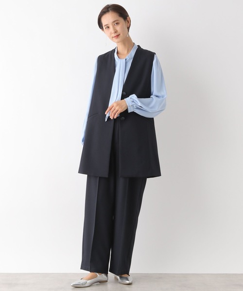 LEPSIM（レプシィム）の「【入卒式／セレモニー】タックストレートワイドパンツ　994026（スラックス・レディース・ダークネイビー/グレイッシュベージュ/ライトグリーン・MEDIUM/LARGE）」の13枚目の写真