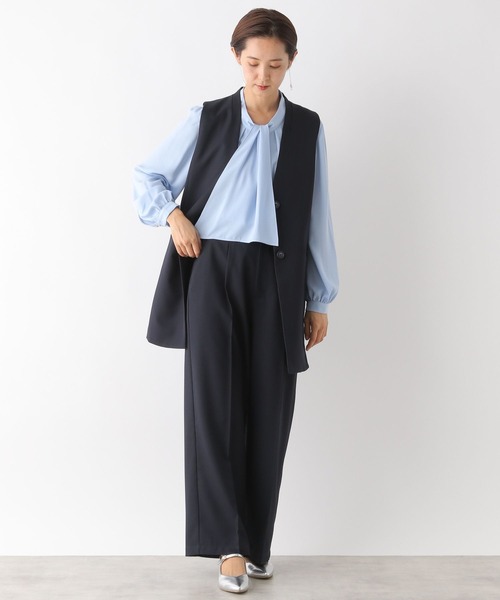 LEPSIM（レプシィム）の「【入卒式／セレモニー】タックストレートワイドパンツ　994026（スラックス・レディース・ダークネイビー/グレイッシュベージュ/ライトグリーン・MEDIUM/LARGE）」の14枚目の写真