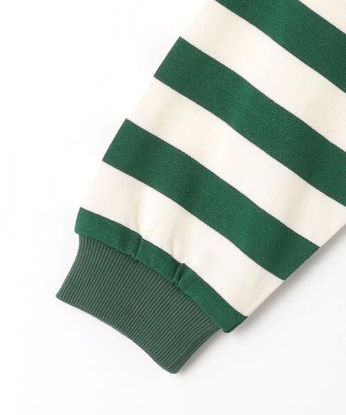 UNIVERSAL OVERALL(ユニバーサルオーバーオール)の「【別注】<UNIVERSAL OVERALL>TJ EX ボーダープルオーバー 100cm-130cm(Tシャツ/カットソー・キッズ・ダークグリーン/ブラック・S(120-130cm)/XS(100-110cm))」の6枚目の写真