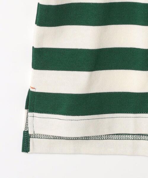 UNIVERSAL OVERALL(ユニバーサルオーバーオール)の「【別注】<UNIVERSAL OVERALL>TJ EX ボーダープルオーバー 100cm-130cm(Tシャツ/カットソー・キッズ・ダークグリーン/ブラック・S(120-130cm)/XS(100-110cm))」の7枚目の写真