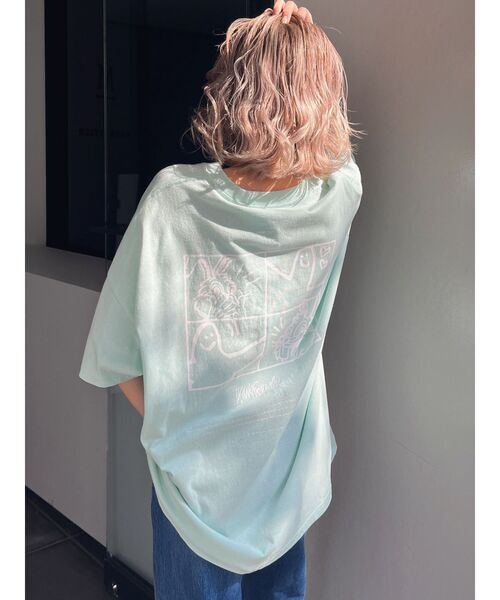 （What it isNt）ART BY MARKGONZALES（ワットイットイズント）の「GYDA×(What it isNt)ART BY MARK GONZALESBIG Tシャツ（Tシャツ/カットソー・レディース・ブラック/オフホワイト/ミント・FREE）」の3枚目の写真