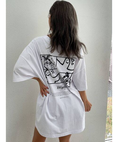 （What it isNt）ART BY MARKGONZALES（ワットイットイズント）の「GYDA×(What it isNt)ART BY MARK GONZALESBIG Tシャツ（Tシャツ/カットソー・レディース・ブラック/オフホワイト/ミント・FREE）」の17枚目の写真