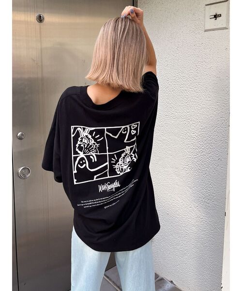 （What it isNt）ART BY MARKGONZALES（ワットイットイズント）の「GYDA×(What it isNt)ART BY MARK GONZALESBIG Tシャツ（Tシャツ/カットソー・レディース・ブラック/オフホワイト/ミント・FREE）」の6枚目の写真