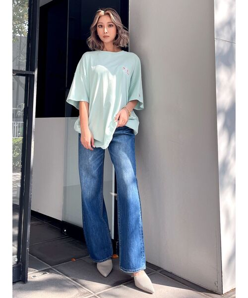 （What it isNt）ART BY MARKGONZALES（ワットイットイズント）の「GYDA×(What it isNt)ART BY MARK GONZALESBIG Tシャツ（Tシャツ/カットソー・レディース・ブラック/オフホワイト/ミント・FREE）」の9枚目の写真