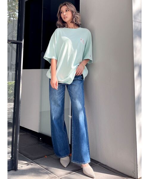 （What it isNt）ART BY MARKGONZALES（ワットイットイズント）の「GYDA×(What it isNt)ART BY MARK GONZALESBIG Tシャツ（Tシャツ/カットソー・レディース・ブラック/オフホワイト/ミント・FREE）」の22枚目の写真