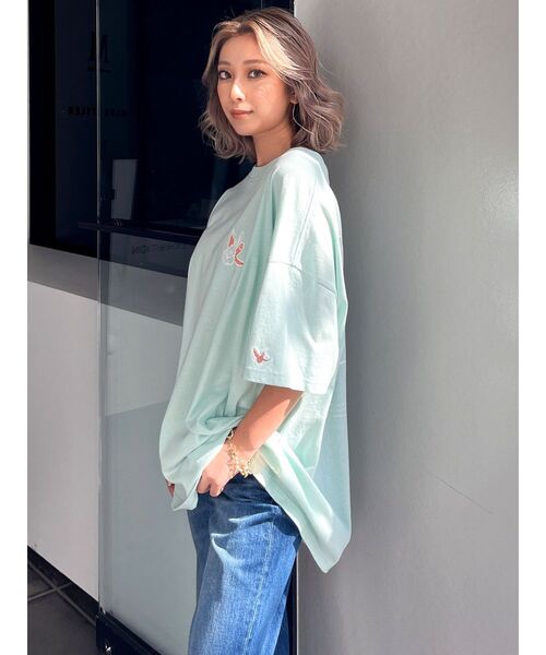 （What it isNt）ART BY MARKGONZALES（ワットイットイズント）の「GYDA×(What it isNt)ART BY MARK GONZALESBIG Tシャツ（Tシャツ/カットソー・レディース・ブラック/オフホワイト/ミント・FREE）」の5枚目の写真